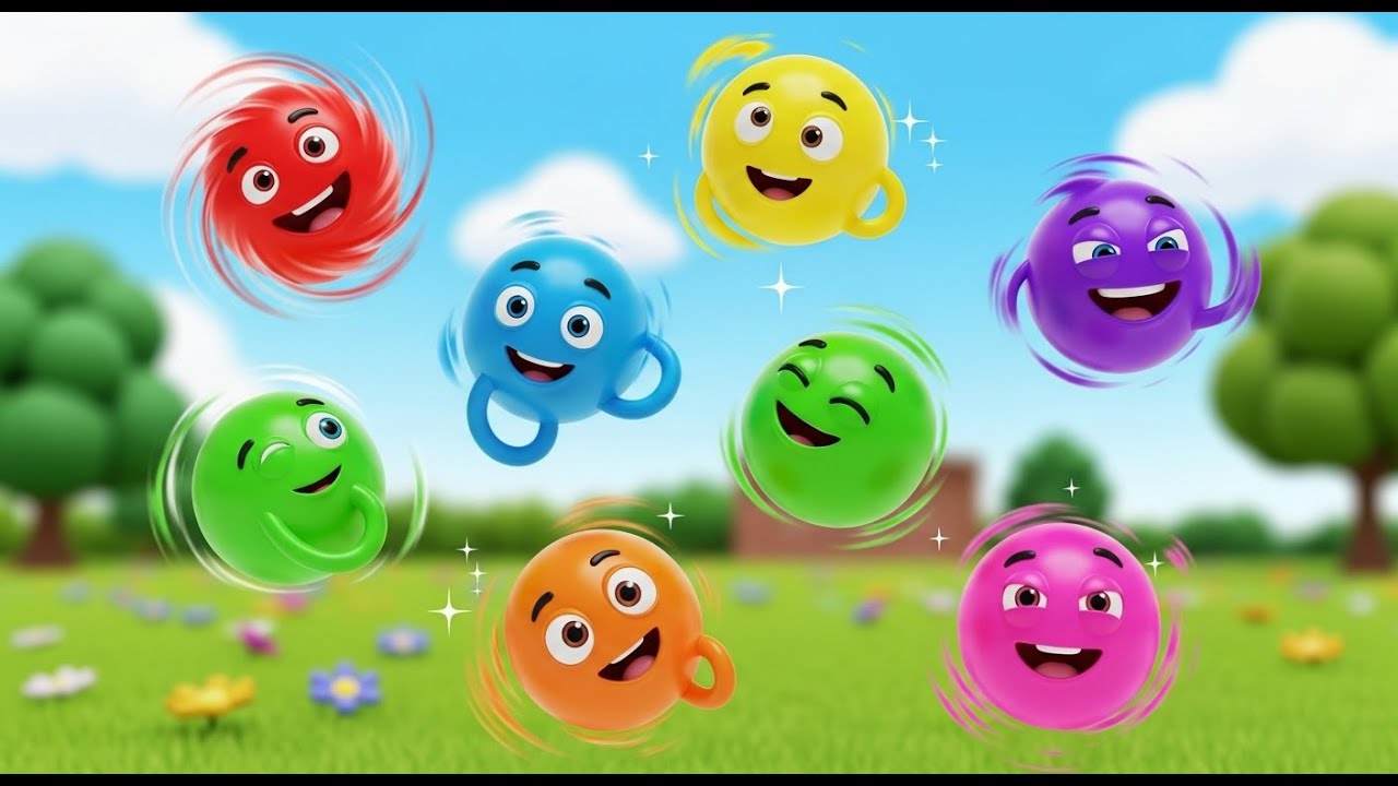 Siete pequeñas burbujas de juguete Pop Pop Pop | Canciones para Bebés y Niños