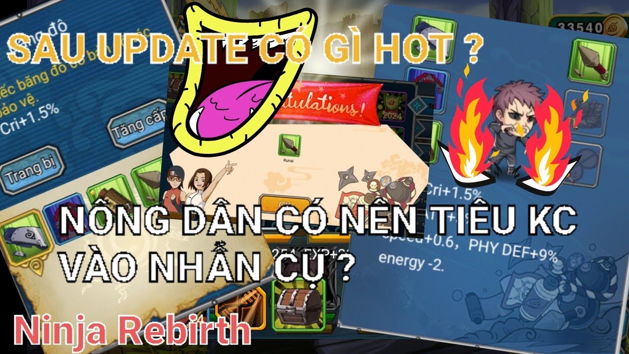 Ninja Rebirth  - Sau Update Có Gì Hót | Cùng Nông Dân Xả 30K Kc Vào Trang Bị Nhẫn Cụ