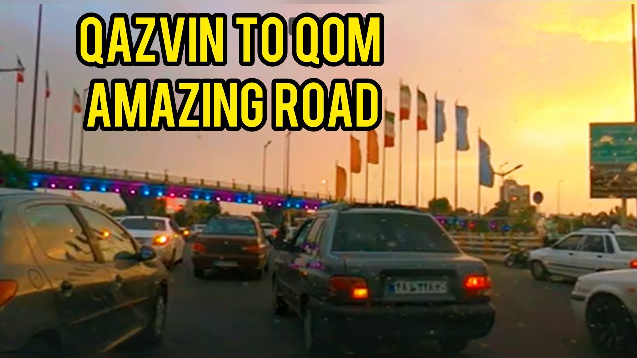 IRAN, QAZVIN TO QOM ROAD, DRIVE WITH ME