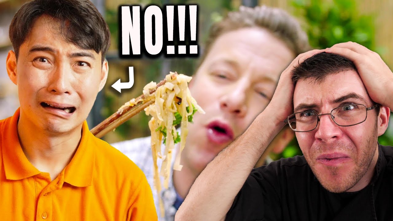 Pro Chef Reacts.. Uncle Roger Destroys JAMIE OLIVER&rsquo;S WORST RECIPE YET! (Veggie Pad Thai)