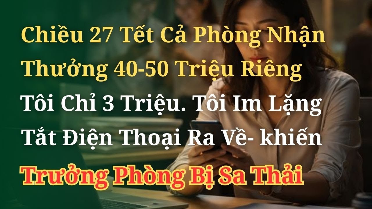 Bị Cắt Thưởng Đúng Ngày Tết, Tôi Im Lặng Tắt Máy Và Cả Công Ty Hoảng Loạn