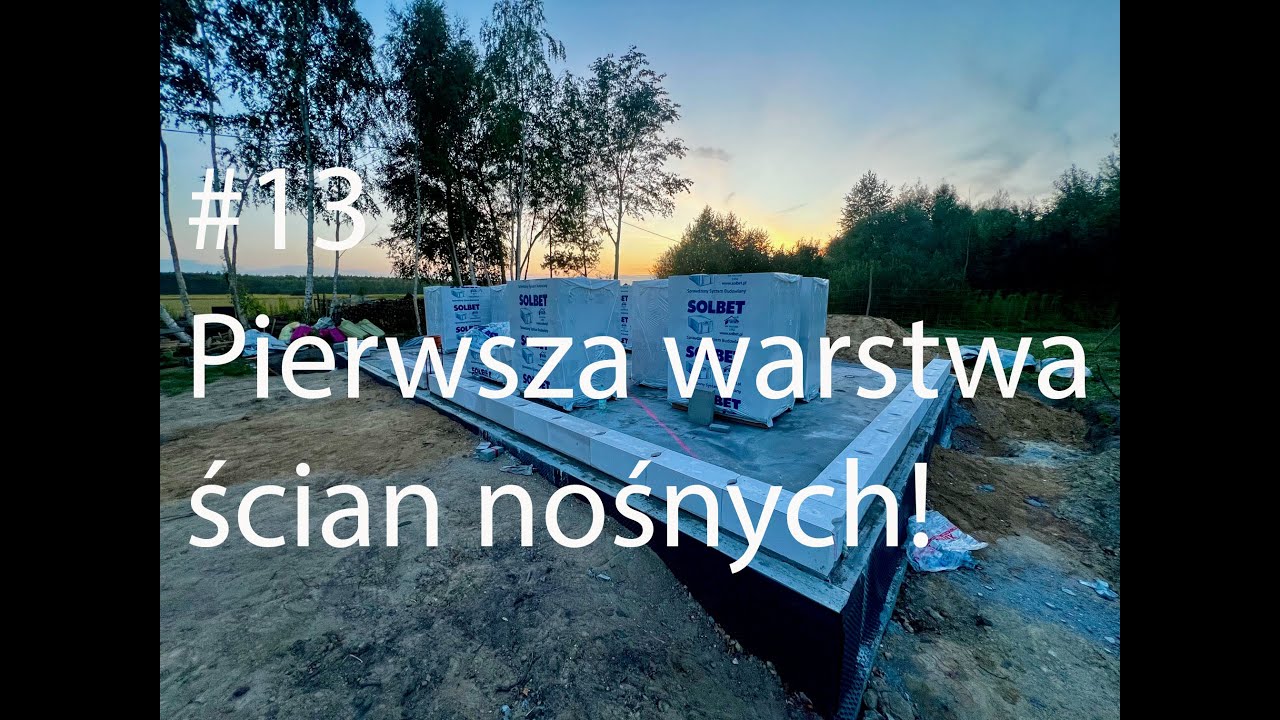 #13 Krzysiek_na_budowie, pierwsza warstwa ścian nośnych!