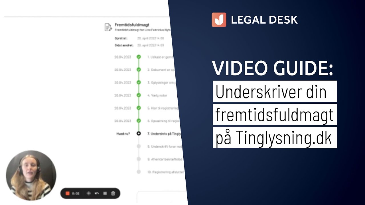 Sådan underskriver du din fremtidsfuldmagt på tinglysning dk