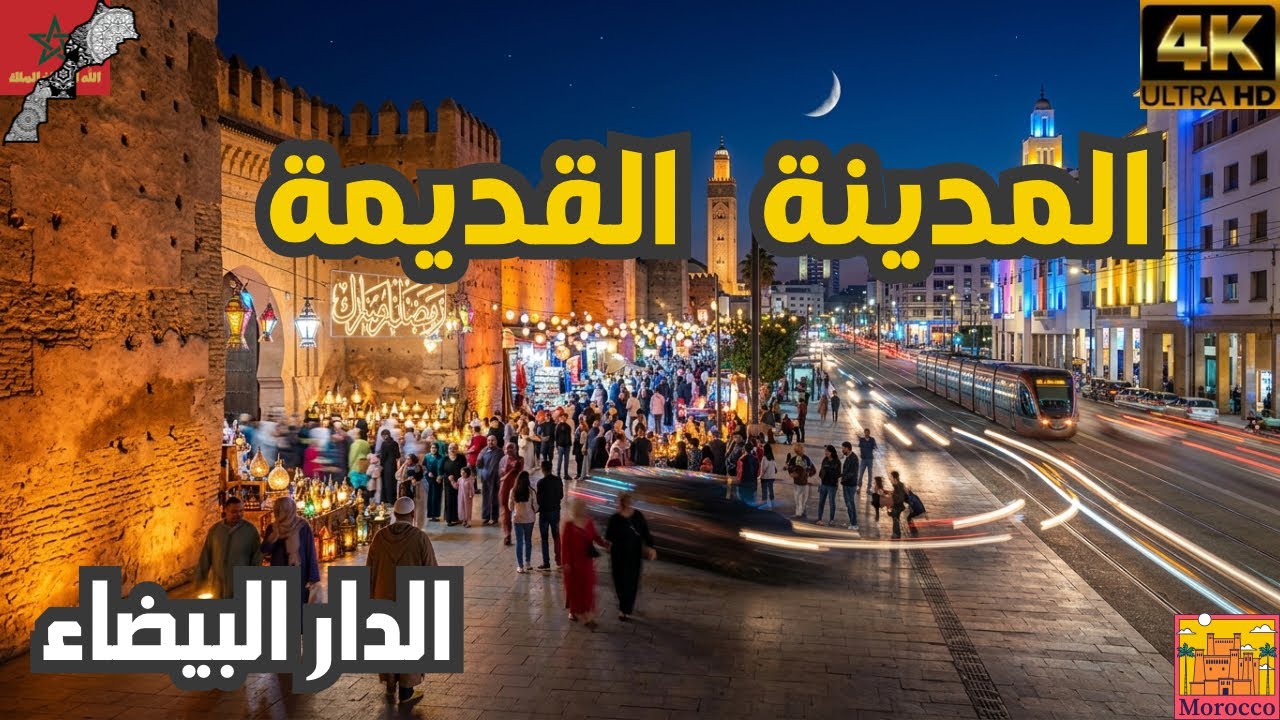 هكذا تبدو أجواء المدينة القديمة بالدار البيضاء في ليالي رمضان ✨🇲🇦