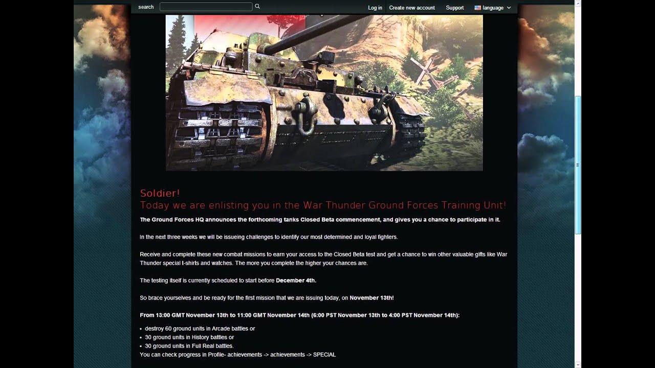War Thunder Ground Forces closed beta announcement!