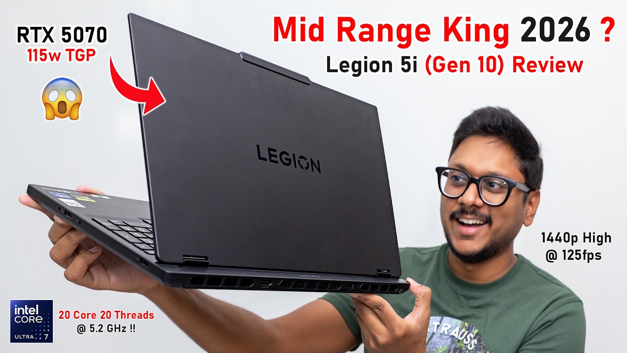 Midrange Gaming King ..?🤔Lenovo Legion 5i (2026) Intel Core Ultra 7 & RTX 5070 Review🔥