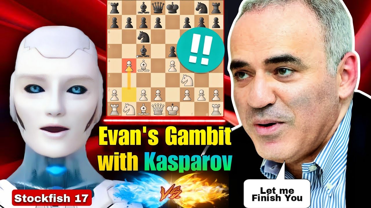 Stockfish 17 разыграл гамбит Эванса с Гарри Каспаровым в недавней игре | Гарри Каспаров против St...