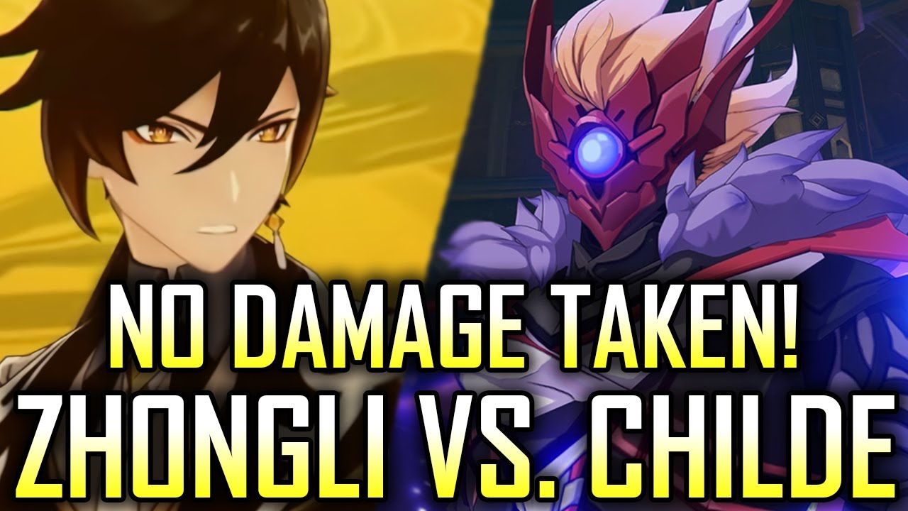 Zhongli 1v1 Childe - No Damage Taken Solo Clear (Level 90 Golden House Boss Fight) | Genshin Impact