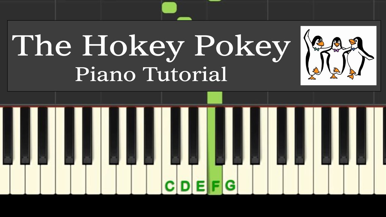 Easy Piano Tutorial: The Hokey Pokey with free sheet music