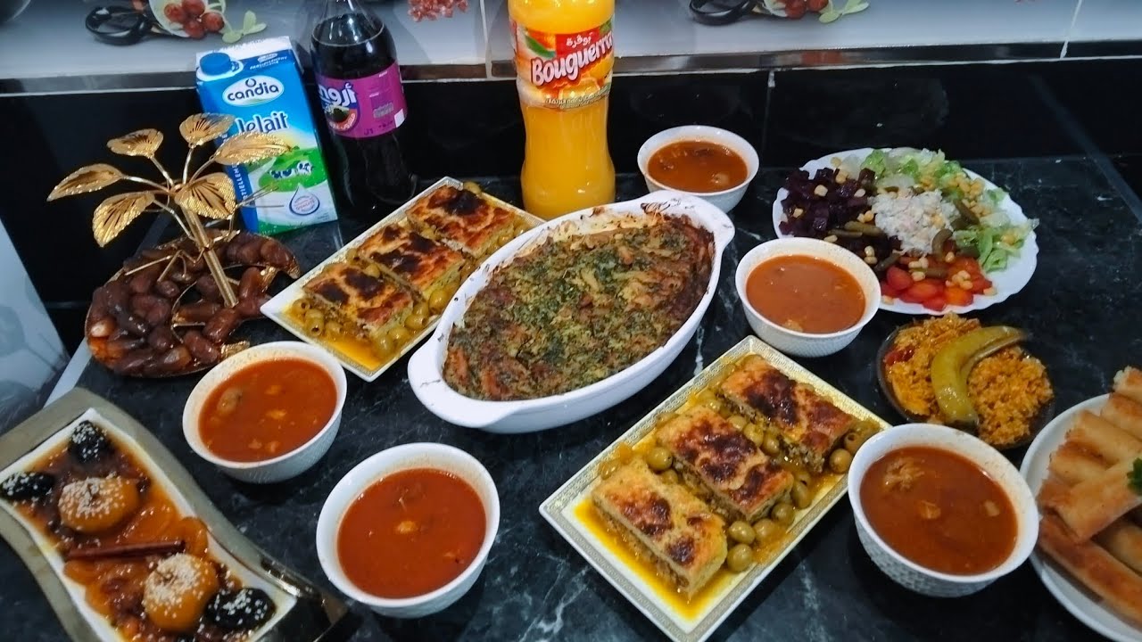 طاولة اليوم الرابع من رمضان 🌜❤️ طاجين جبن+غراتان سلق 🥰🤤بنة هايلة ولا أروع😋✨