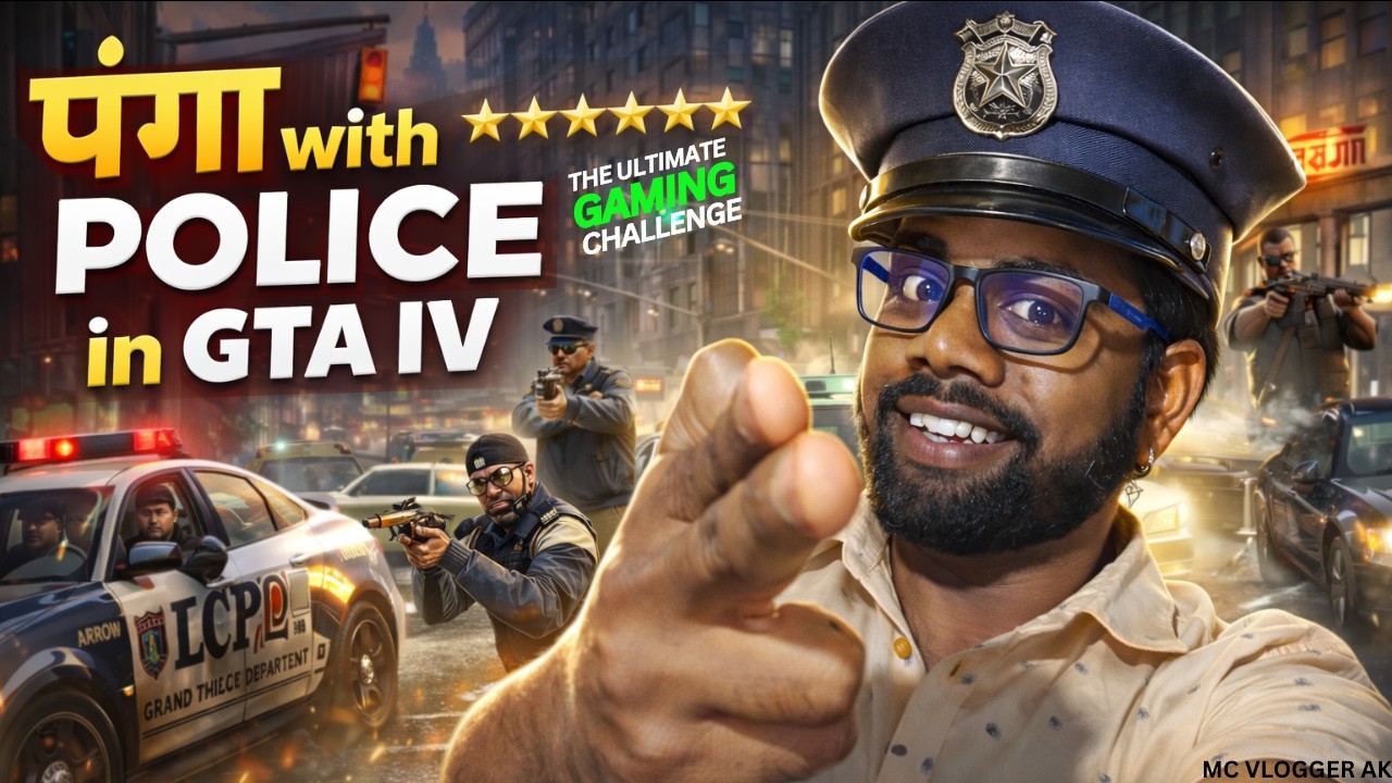 पंगा With POLICE in GTA IV | GTA IV GAMEPLAY | WANTED LEVEL CHALLENGE | MC VLOGGER AK #gta #gaming