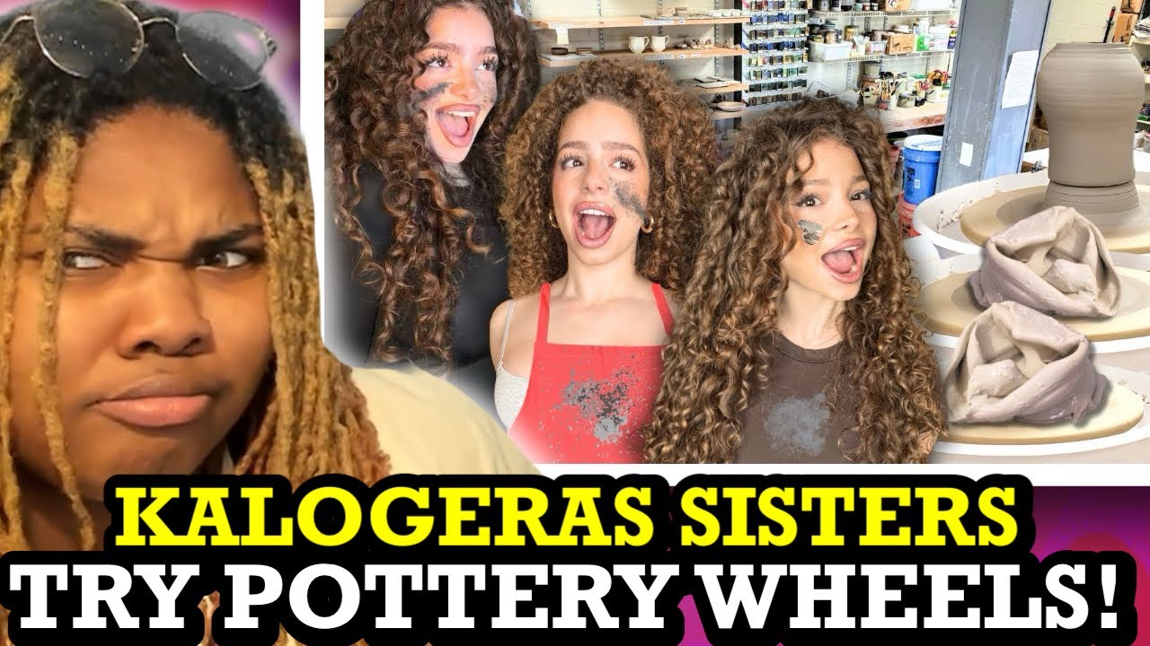 KALOGERAS SISTERS  TRY POTTERY WHEELS!