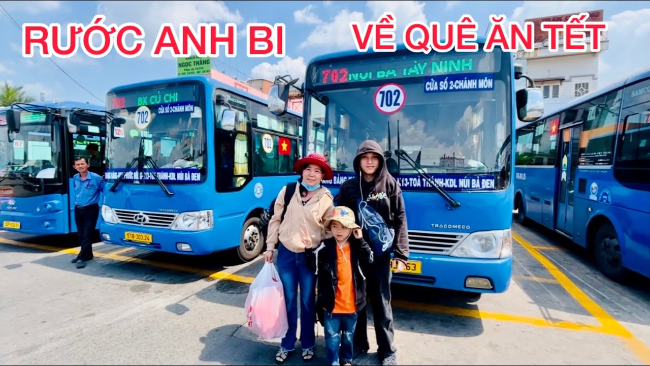Hành Trình Đăng Và Anh Bi Đón Xe Bus Về Quê Ăn Tết Tây Ninh, Ngày Cận Tết Xe Bus Rất Đông Khách
