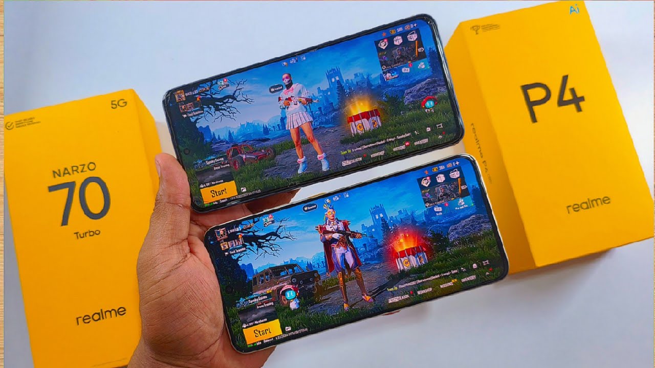 Realme P4 5G Vs Realme Narzo 70 Turbo 5G BGMI Test 😍 | Which One Should Buy For Gaming | Gameplay | 