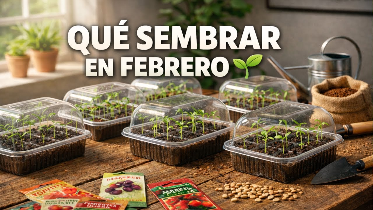Qué sembrar en FEBRERO 🌱 | Huerto urbano paso a paso (macetas y semilleros)