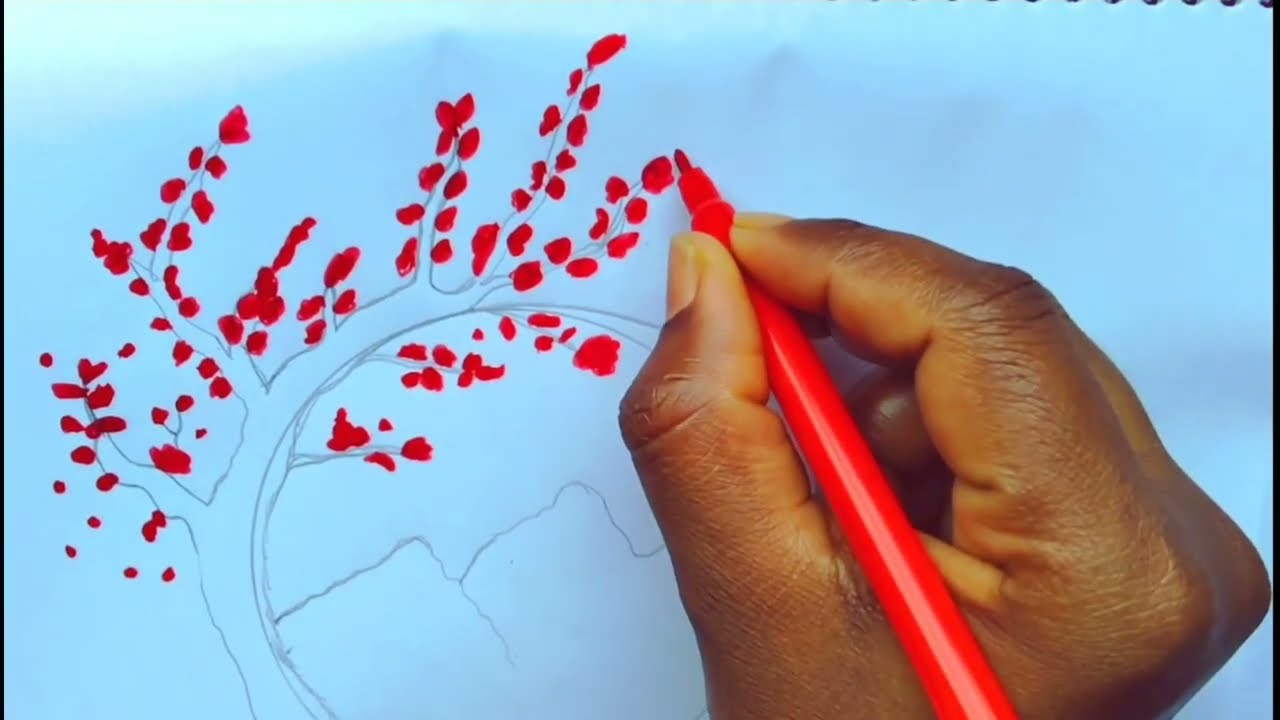 Pencil Scenery Drawing ✏️ Easy Tutorial || Aayang Drawing 