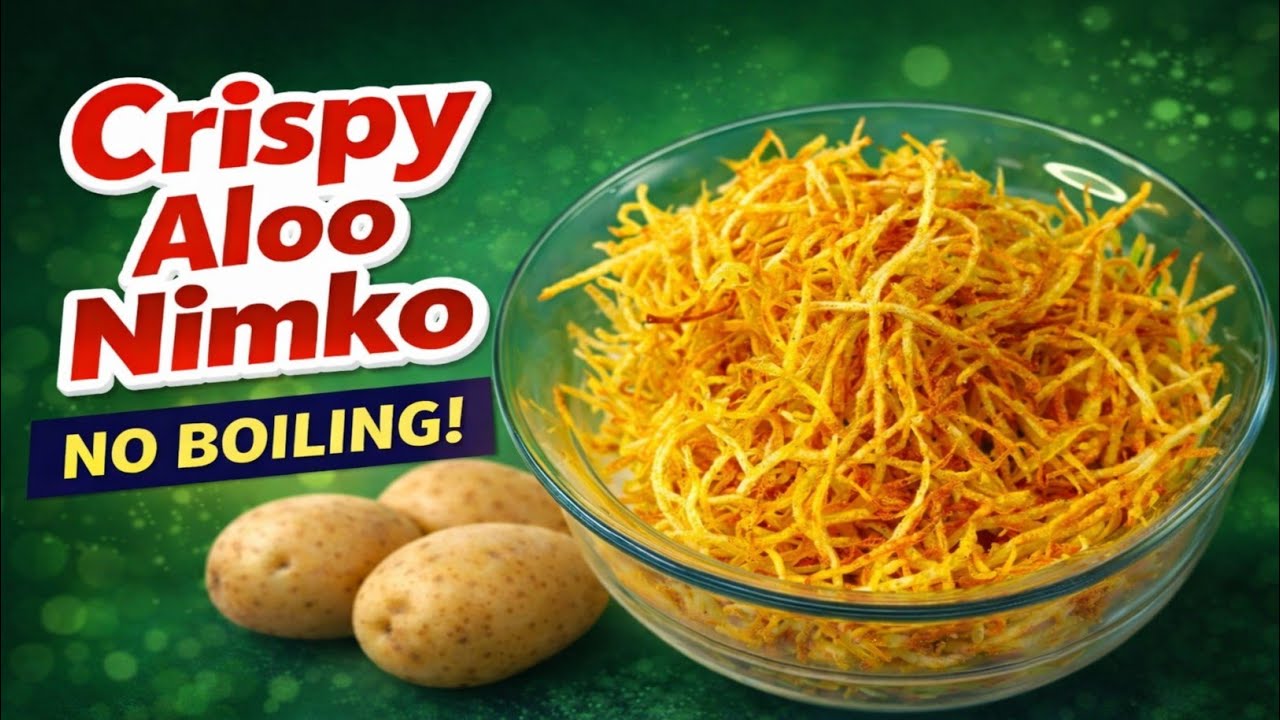 Crispy Aloo Nimko | Easy Potato Snack Without Boiling | My Food. 