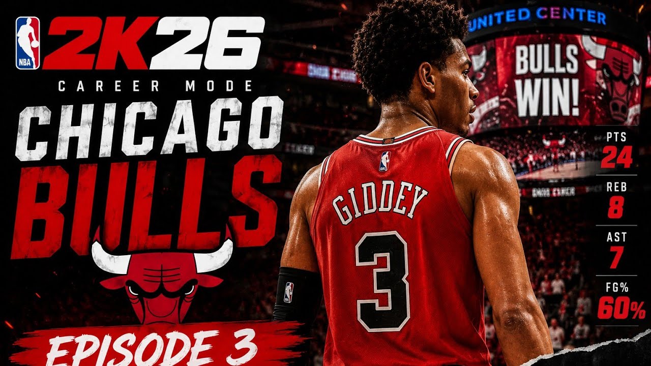 NBA 2K26 Career mode me chicago bulls poly kakh emphanisi #3