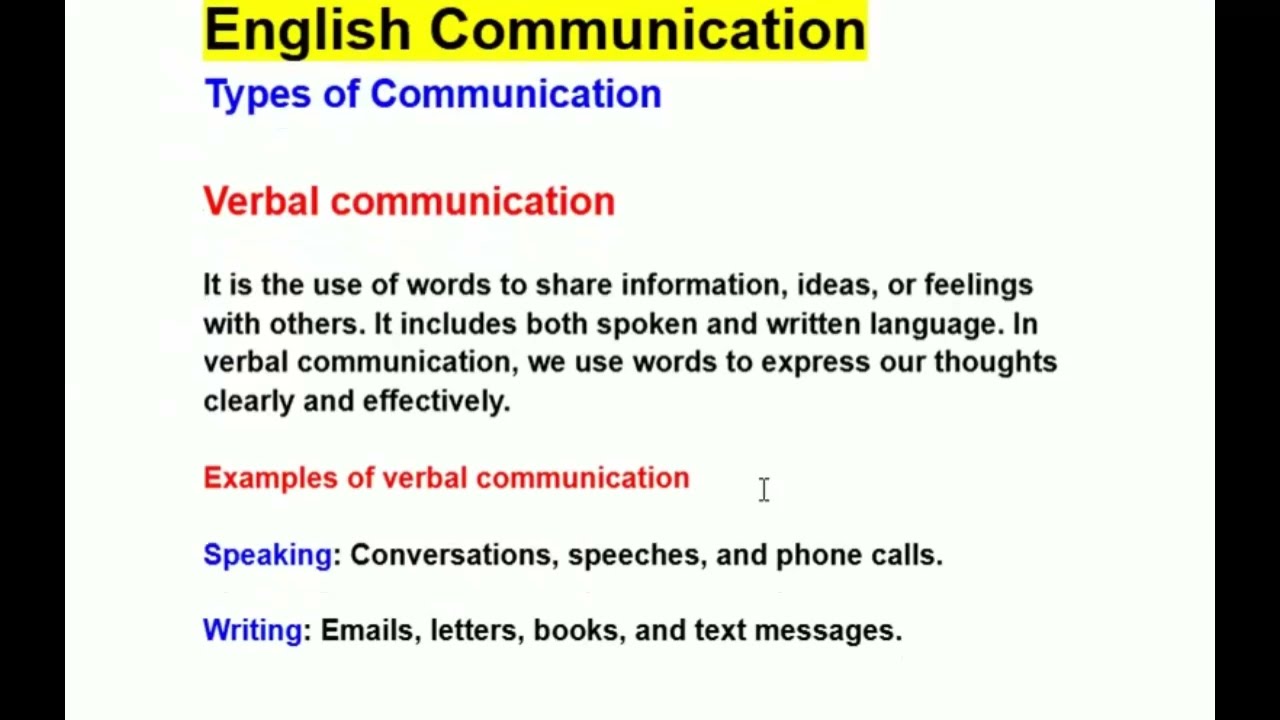 English Communication AEC | Types of Communication Hindi Explanation