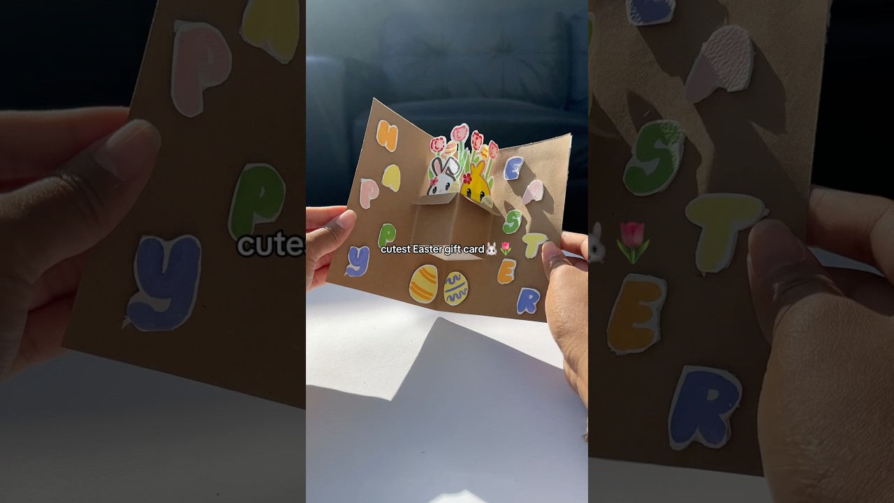 🐰🌷🐤diy EASTER pop-up card #diy #giftidea #diygift #diycard #popupcard #easter #spring #handmade