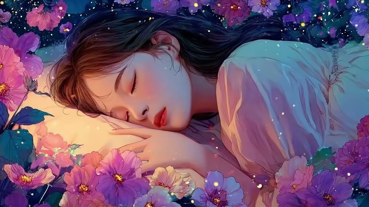 Sleeping in a Field of Flowers: Peaceful Night Ambience for Stress Relief & Mindful Rest