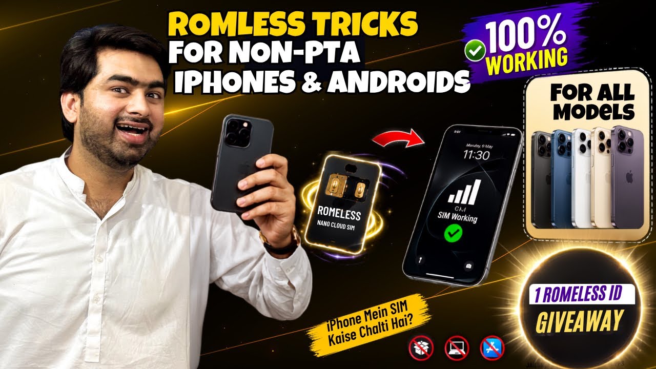 Non-PTA Sim Trick For All Mobiles iphone & Androids✅|Roamless ID Giveaway $300 Inside!🔥@GoRoamless 
