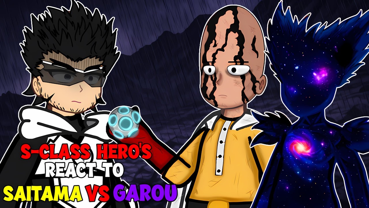 S-Class Heroes React To Saitama vs Garou, Season 3|| One Punch Man ||  Gacha React 🇺🇸🇧🇷