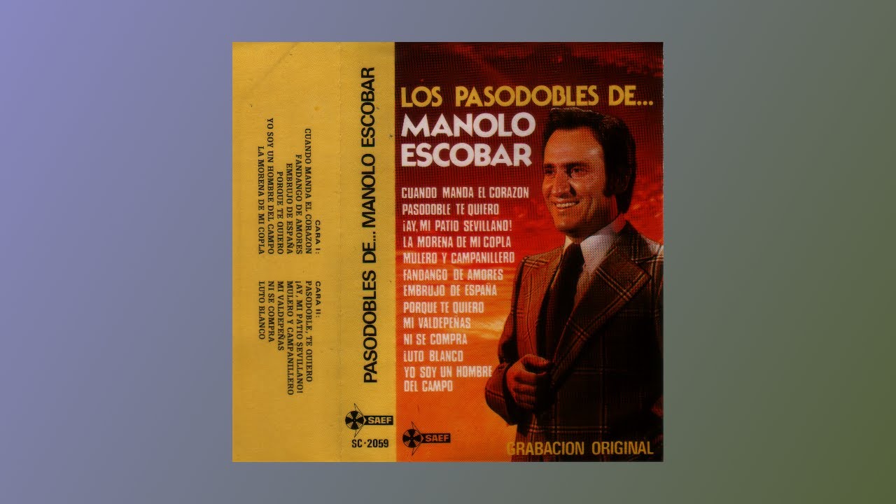 Manolo Escobar, los pasodobles de  , 1980, cassette completo