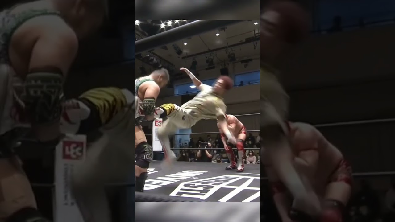 手数で勝負しなきゃいけないこともある。体が小さいので。 #ganpro #prowrestling #puroresu #プロレス