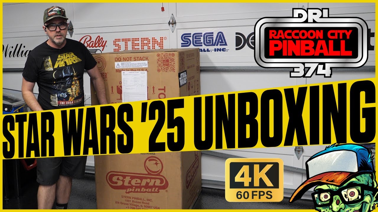 Star Wars: FotE by Stern Pinball. Unboxing Uncut. Streamed from Raccoon City Pinball.