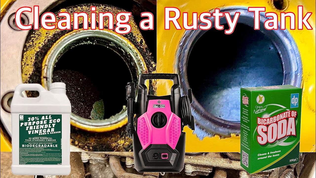 How to clean a Rusty Petrol/Gas Tank - CBR900RRV #fireblade #restoration #rusty