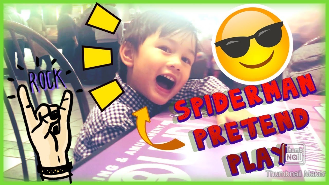 SPIDER MAN PRETEND PLAY AT THE PLAY AREA