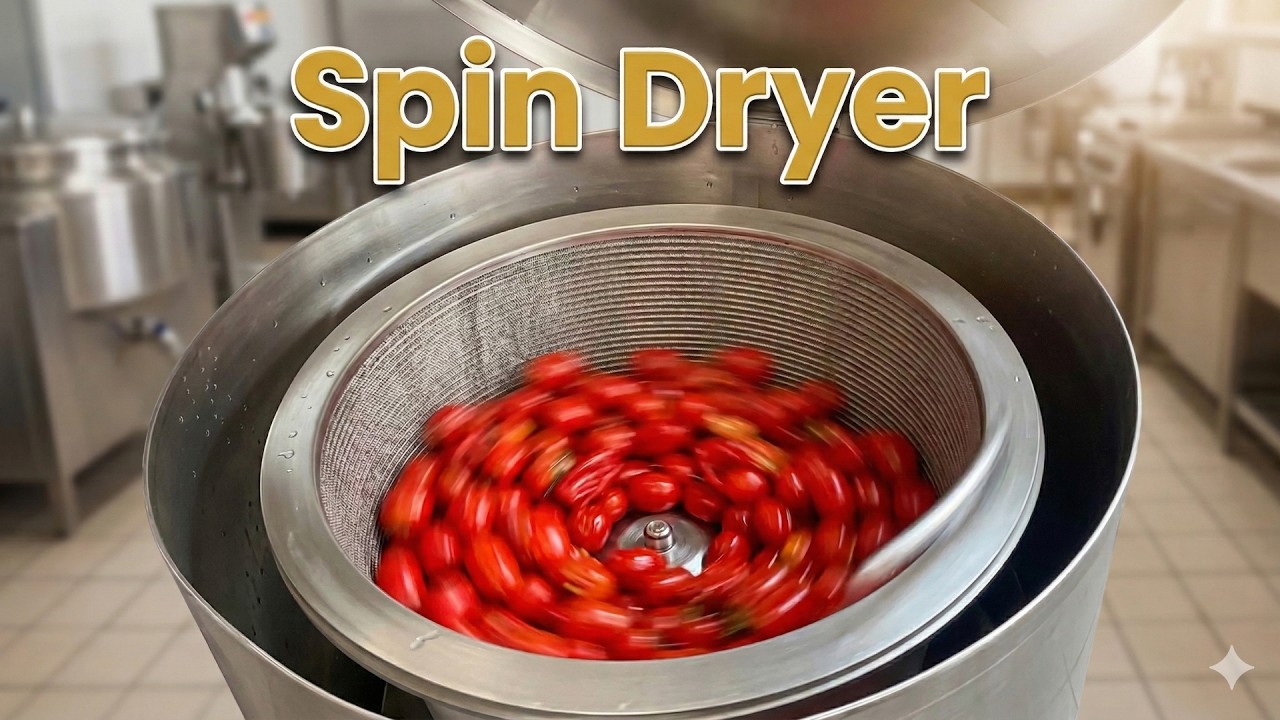High Speed Spin Dryer for Fruits & Vegetables |Food Processing Machine#SpinDryer#IndustrialMachinery