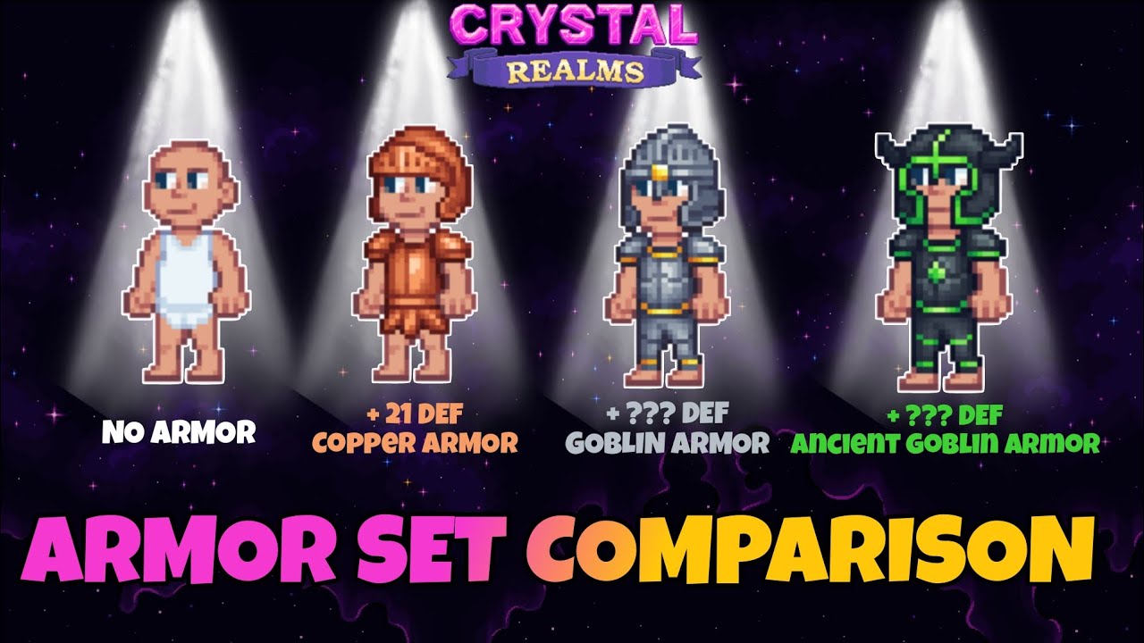 Comparison: All Armor Set in Crystal Realms Game 2025