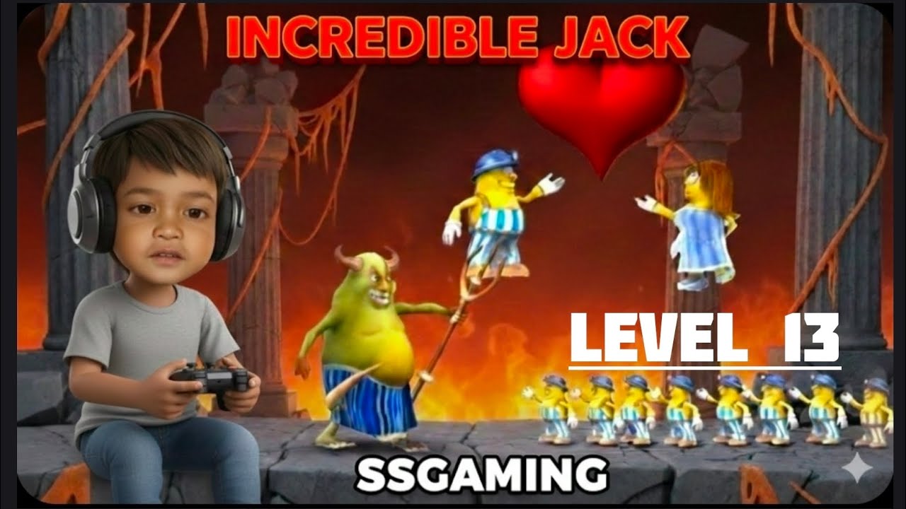The incredible😁 jack level 13 challenge day 14  SS GAMING #gaming video