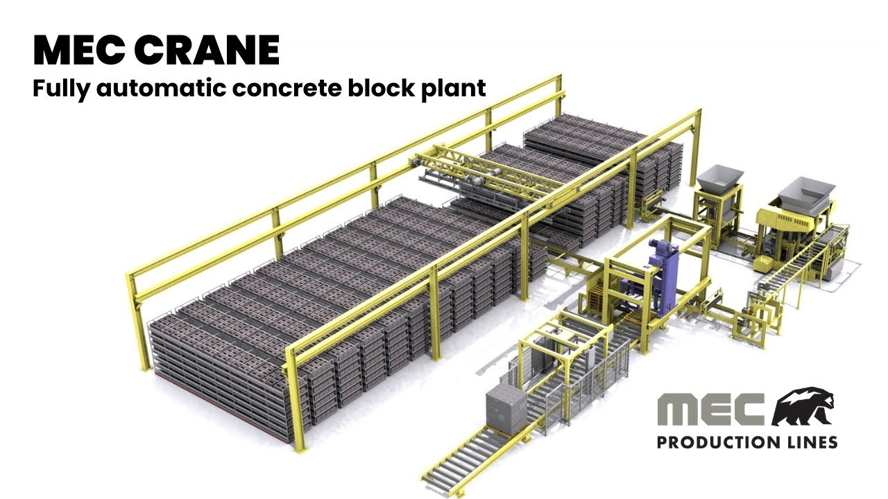 MEC CRANE Concrete Block plant | Automation & Efficiency for Concrete Block Manufacturing | Mecmetal