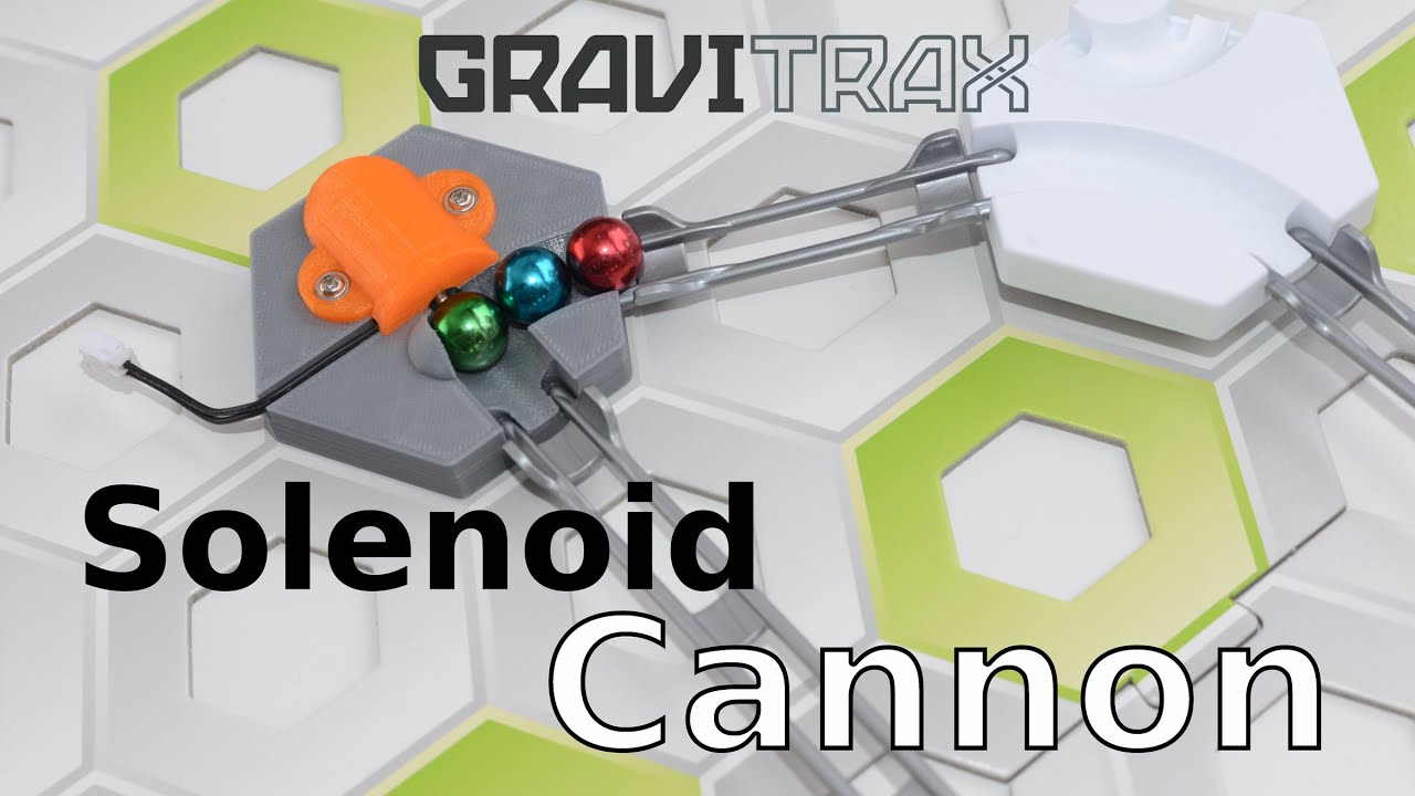 3D Printed Gravitrax Solenoid Marble Cannon