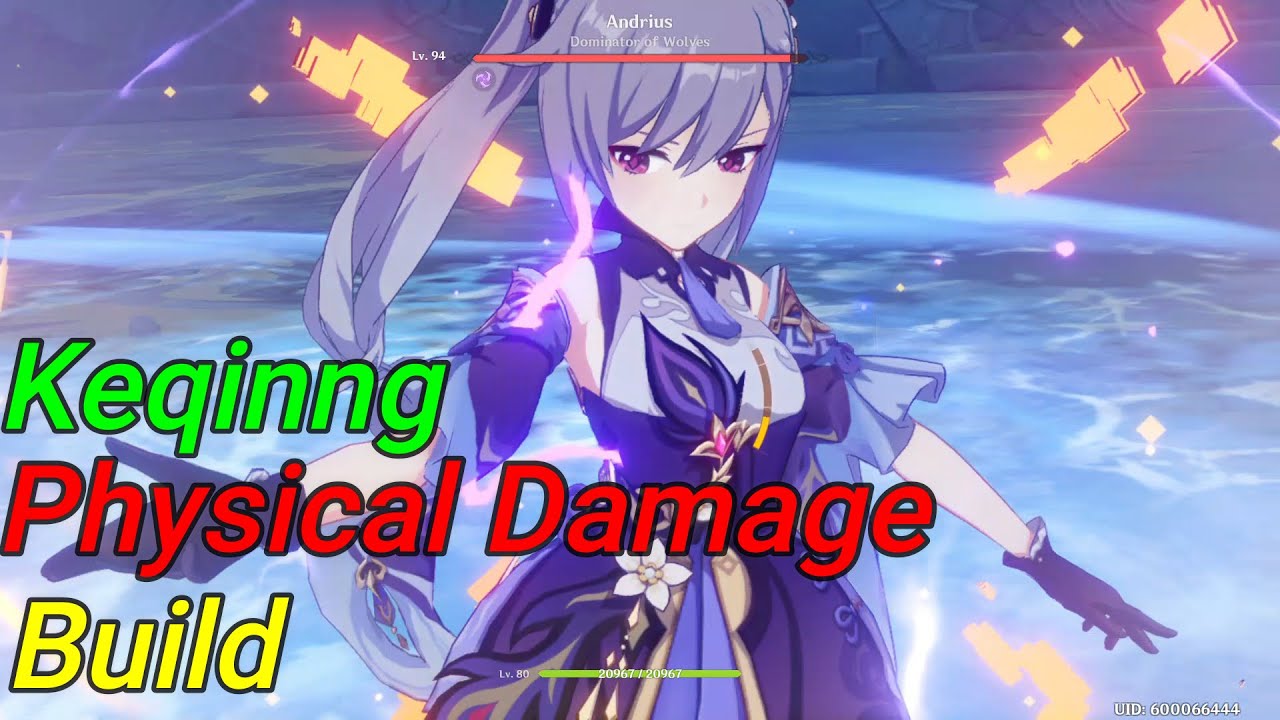 🎮Genshin impact 😁Keqing Full Physical Damage Build 😱Amazing Dps And Easy to Play 😎