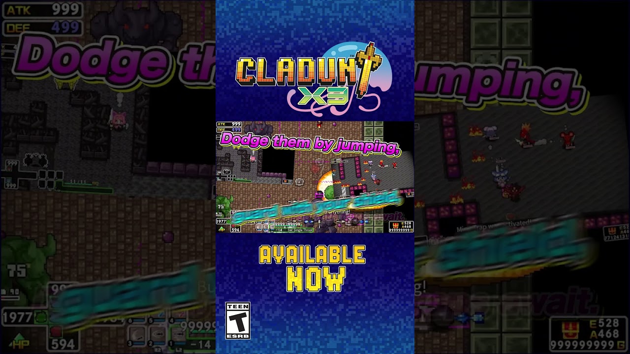 Cladun X3 &mdash; трейлер запуска (Nintendo Switch, PS4, PS5 и Steam)