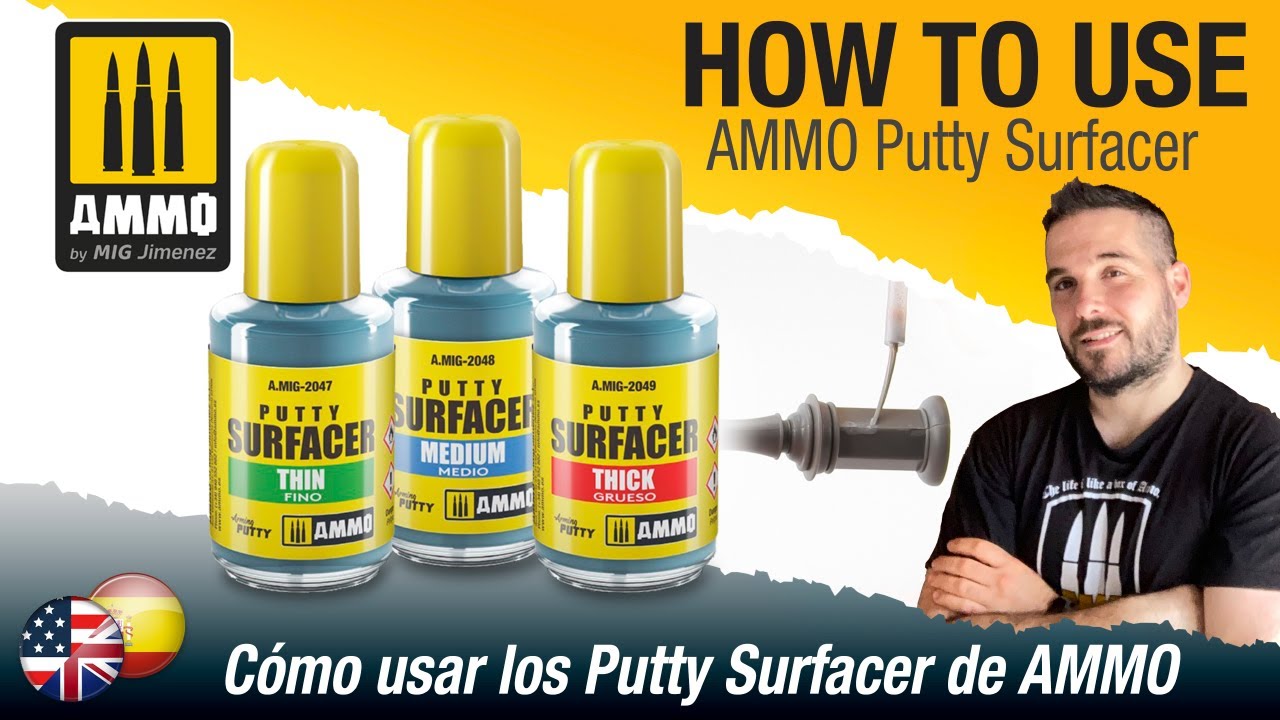 How to Use AMMO Putty Surfacer / C&oacute;mo usar los Putty Surfacer de AMMO
