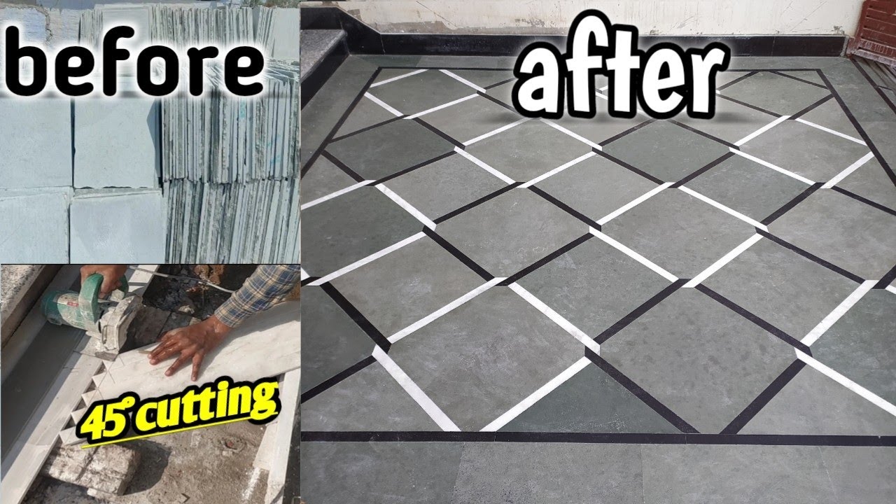 Kota stone floor design || flooring design Marble