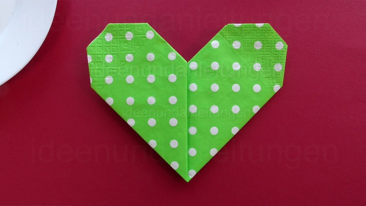 Składanie serwetki: Serce