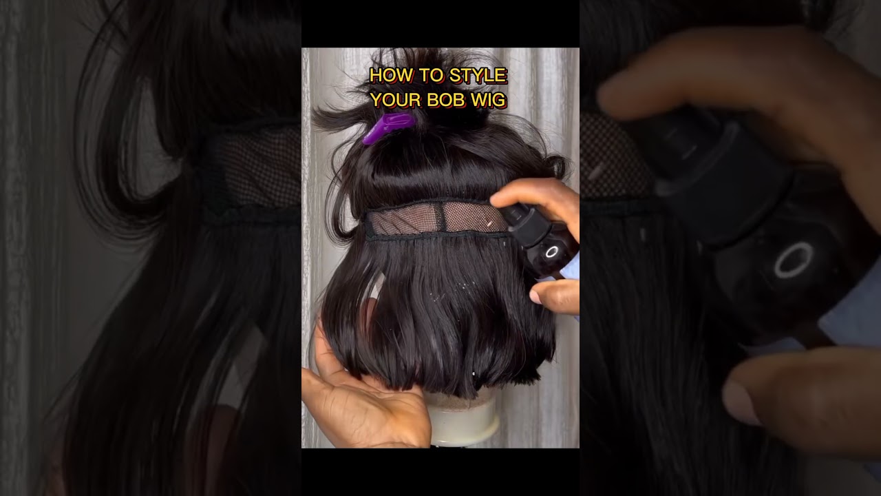How to perfectly straighten a BOB WIG. #mikkydstylistt #hairstraightening  #wigvendors