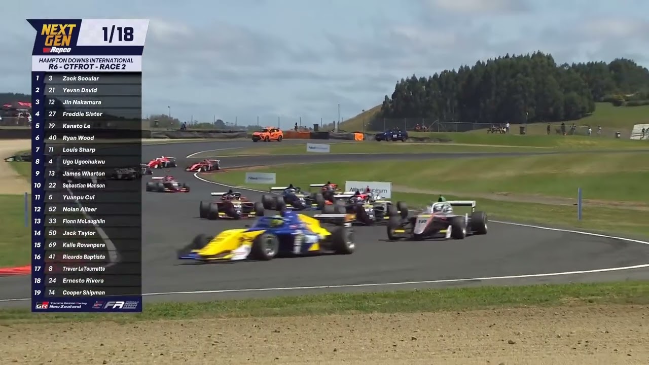 Castrol Toyota Formula Regional Oceania Trophy Round 1 Race 2 Start - Hampton Downs International 
