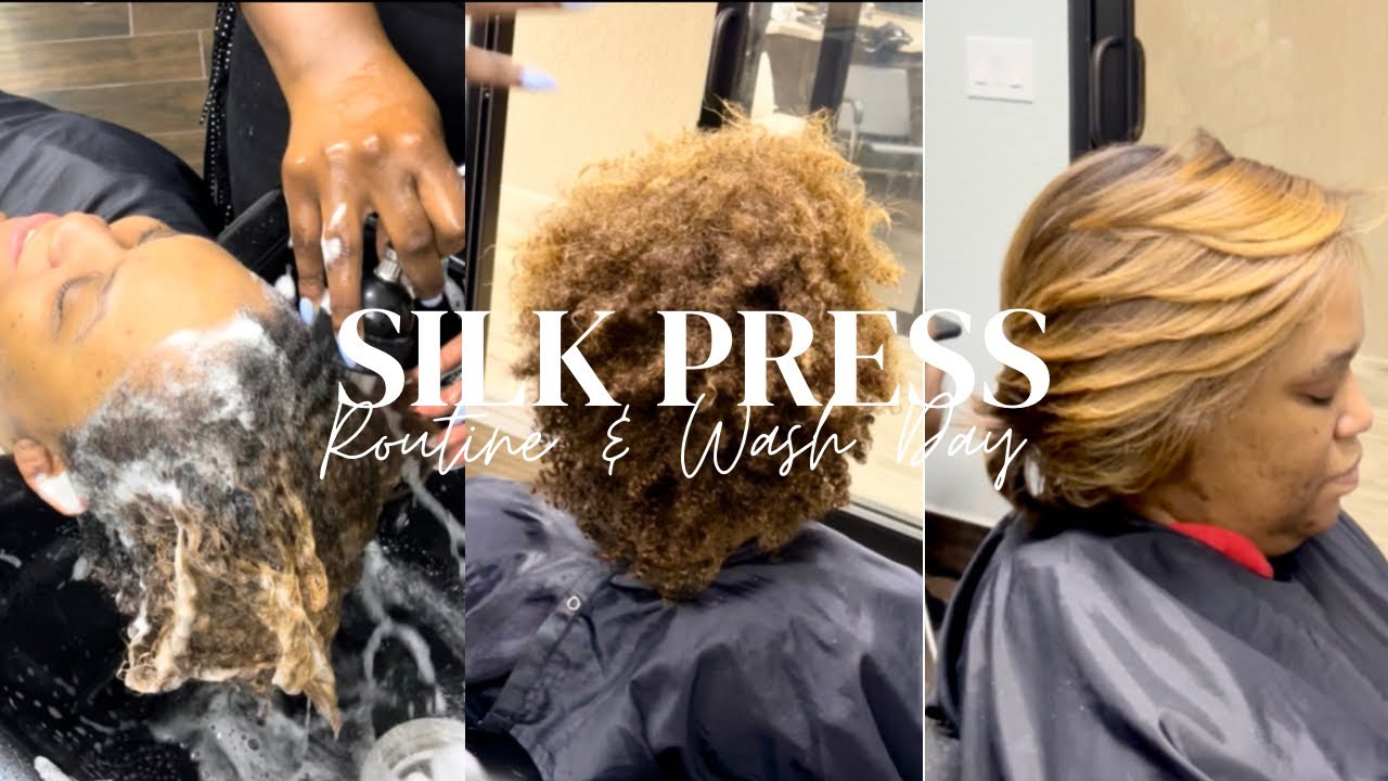 SHE CUT HER RELAXED ENDS OFF AT HOME! | SILK PRESS ROUTINE