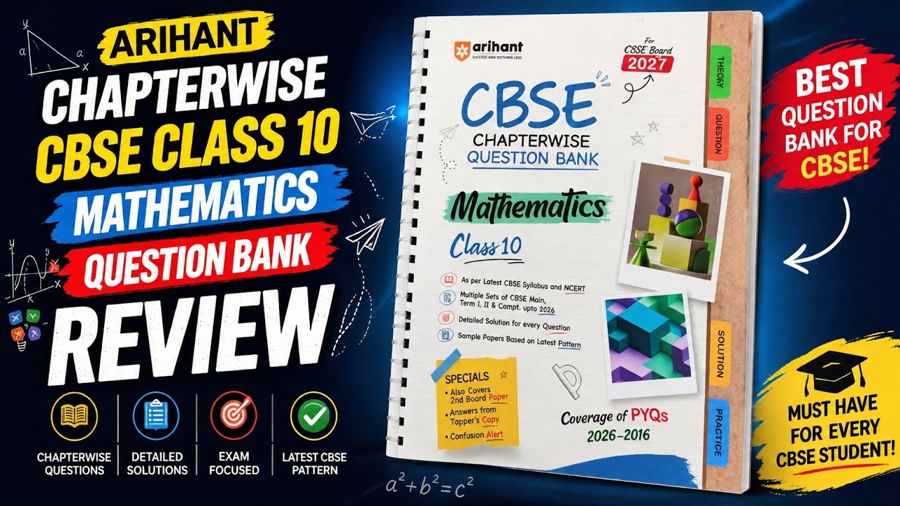 Arihant CBSE Class 10 Mathematics Chapterwise Question Bank Review | Arihant CBSE Class 10 Maths QB
