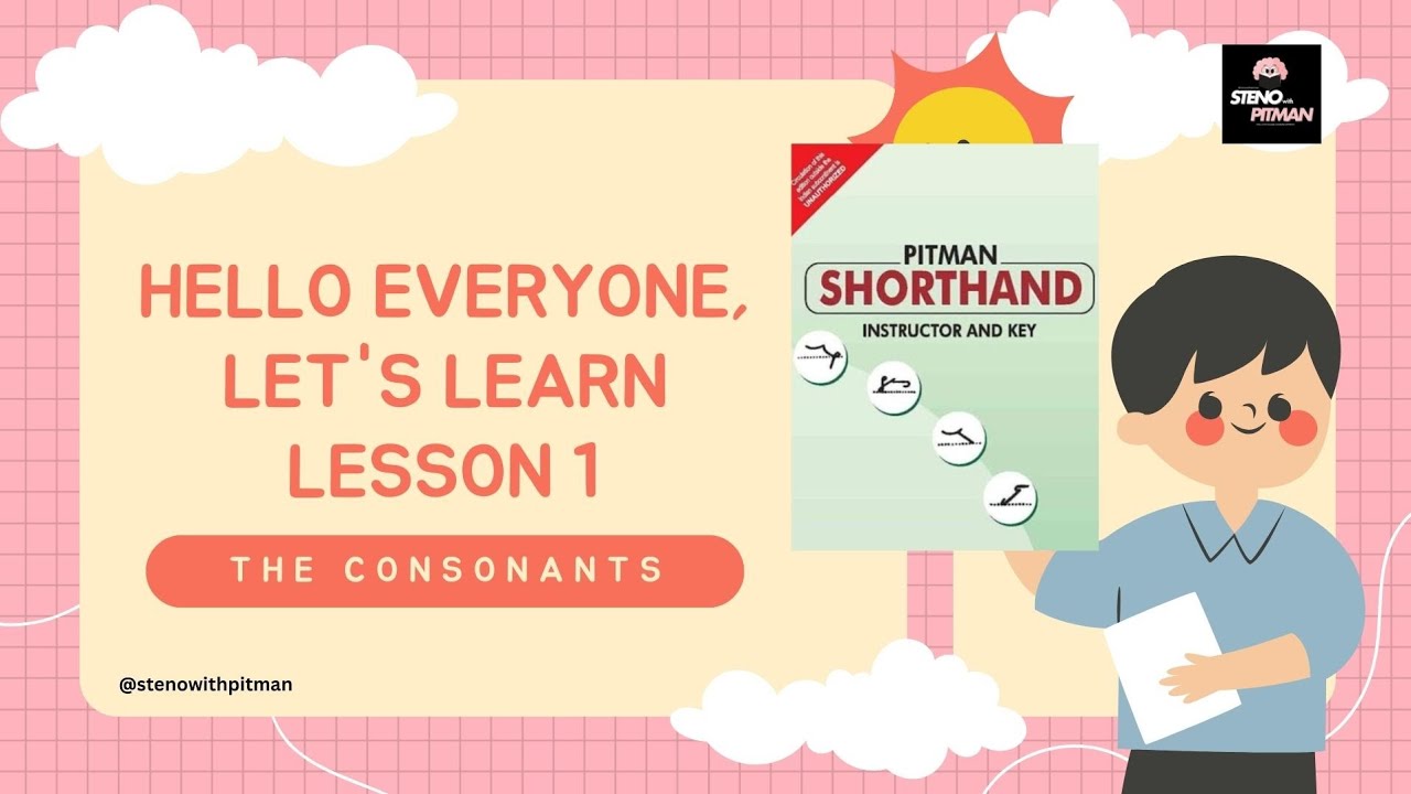 Pitman Shorthand Chapter 1 | Consonants Explained Easily | Stenography for Beginners