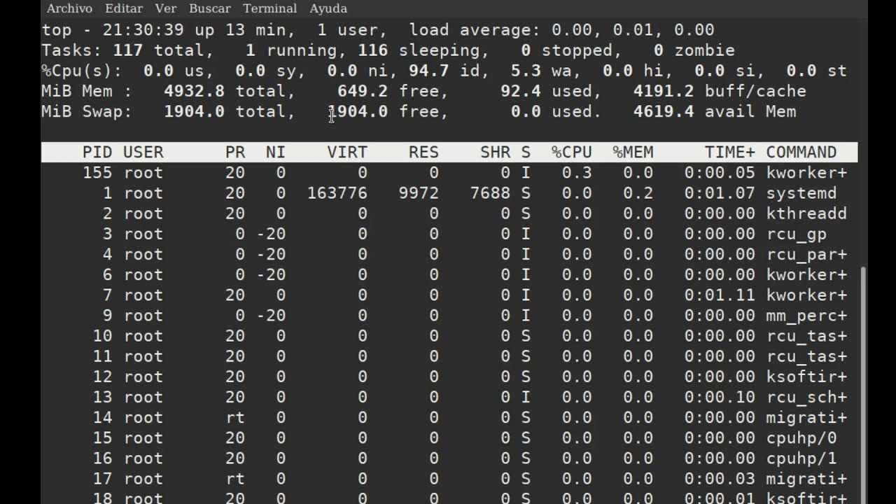 Ram en Linux