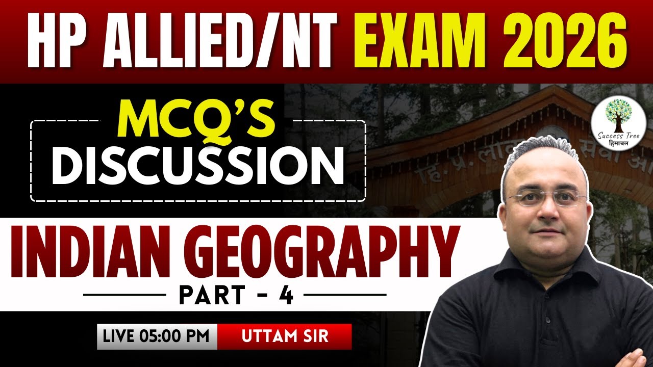 HP Allied/NT Exam 2026 | Indian Geography - Part 10 | MCQ's Discussion | Uttam Sir