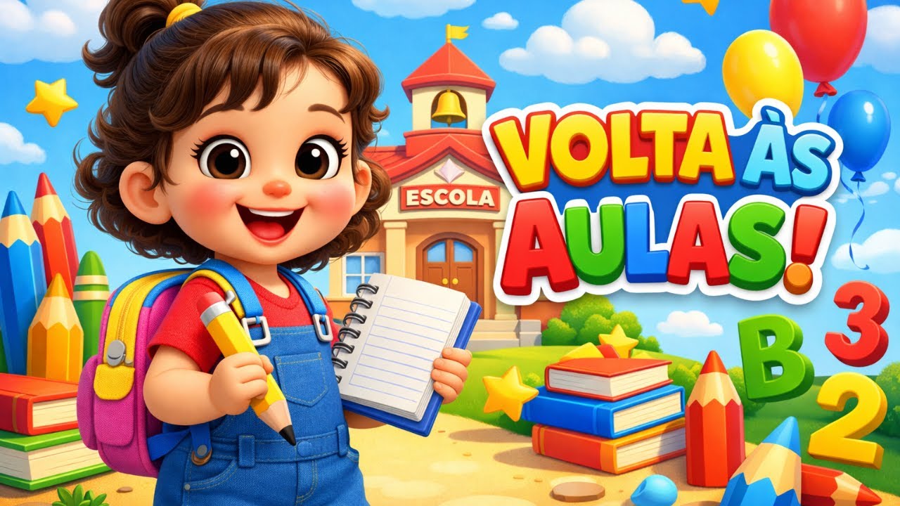 🎒 Volta às Aulas 🎶 | Música Infantil Animada | Canção Educativa para Crianças